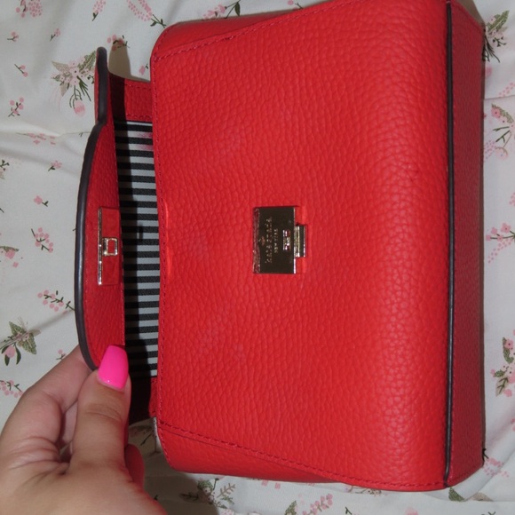 Kate Spade Red Satchel Structured Leather - Picture 3 of 3